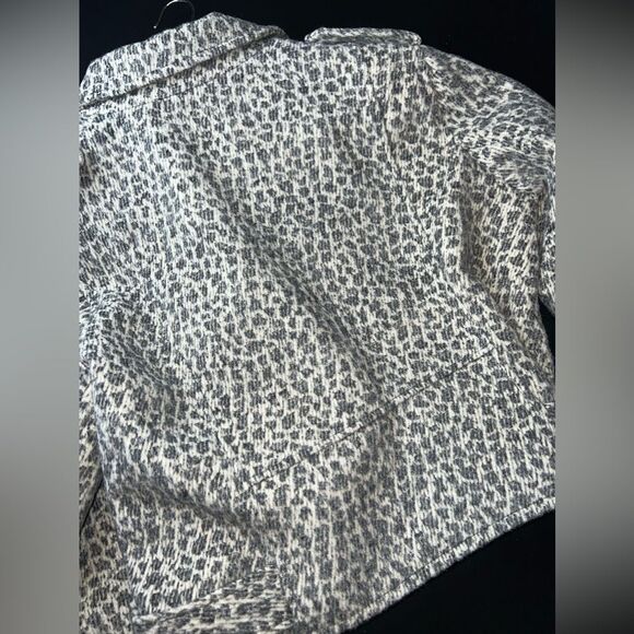 ZARA Leopard Print Biker Jacket size XL EUC animal print streetwear - Picture 8 of 8